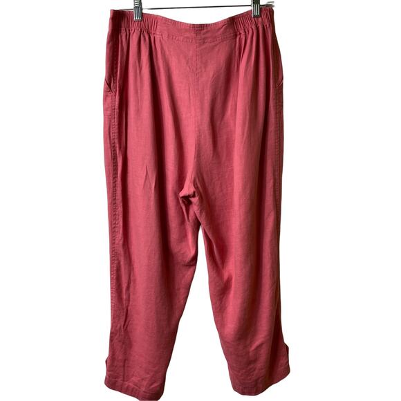Napa Valley Linen Blend Pink High Rise Capri Pants‎ S 12 (2549) - Picture 6 of 8